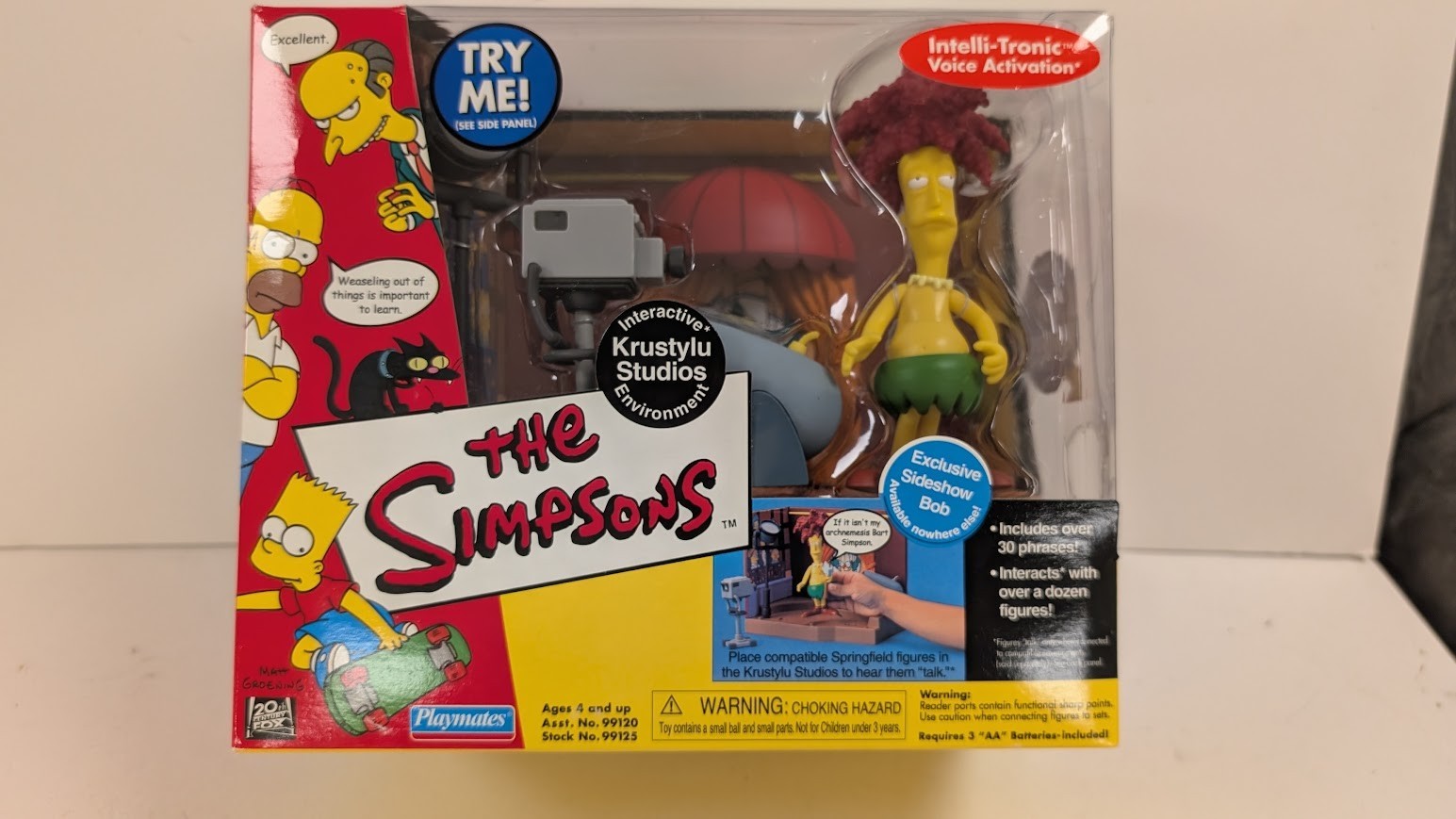 The Simpsons 'Krustylu Studios' Playmates w Excl Sideshow Bob Excellent