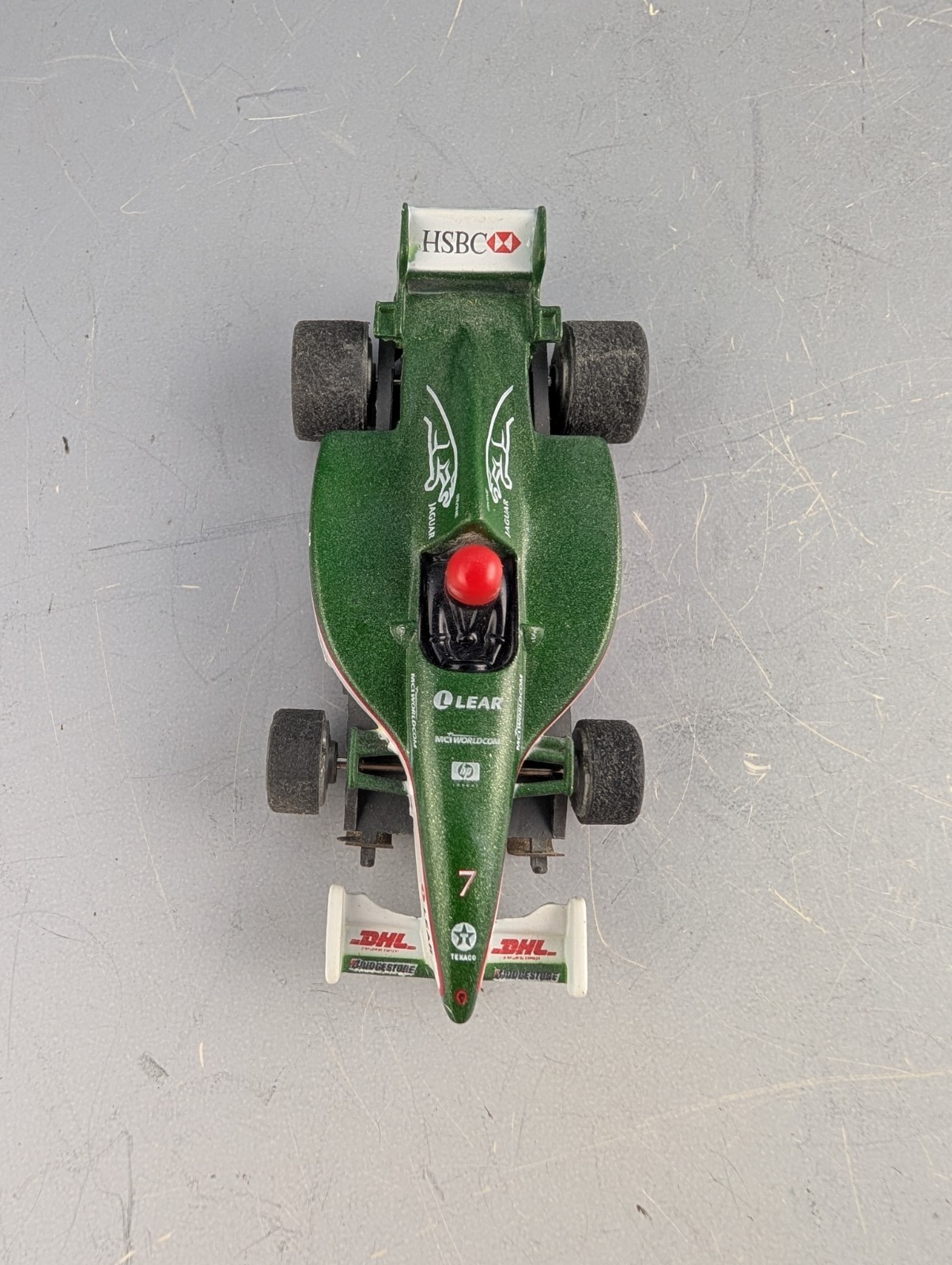 RARE VINTAGE HO SCALE TYCO F1 JAGUAR #7 SLOT CAR