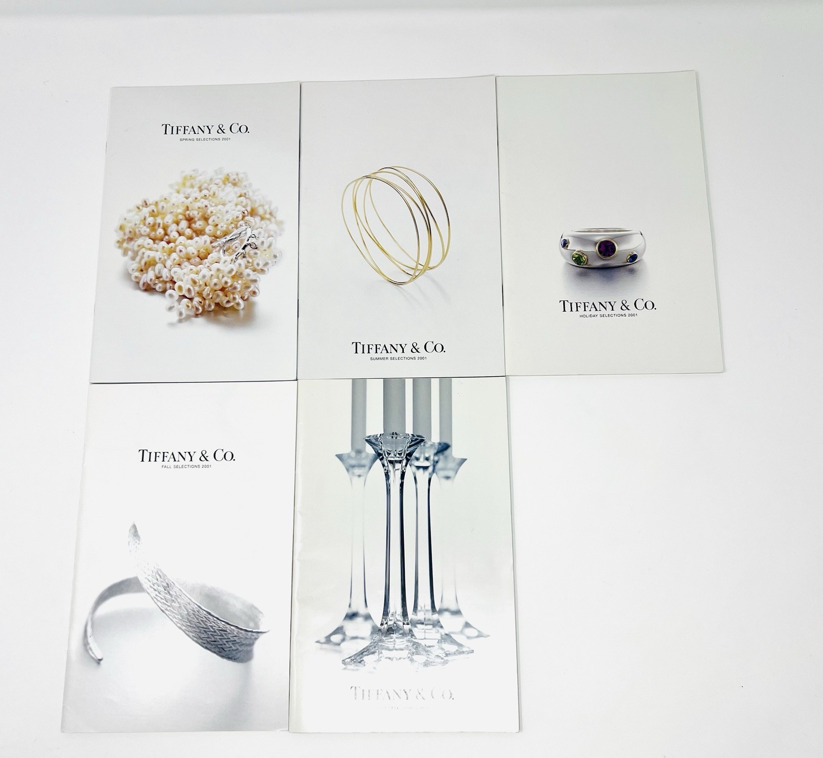 Vintage 2001 Tiffany & Co. Holiday, Spring, Fall, Summer Catalogs Lot Of 5