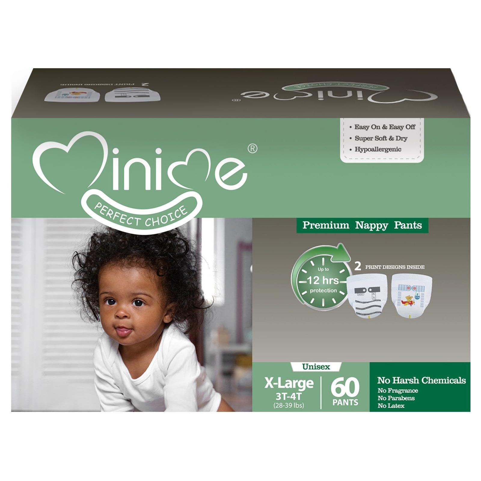 Baby Training Pants - Size 3T-4T (28-39 lbs), 60 Count, Premium Hypoallergeni...