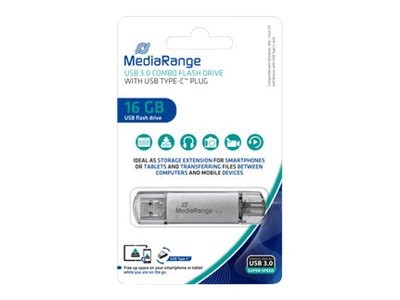 MEDIARANGE MR935 16GB USB Type-A / USB Type-C 3.2 Gen 1 (3.1 Gen 1) 70MB/s