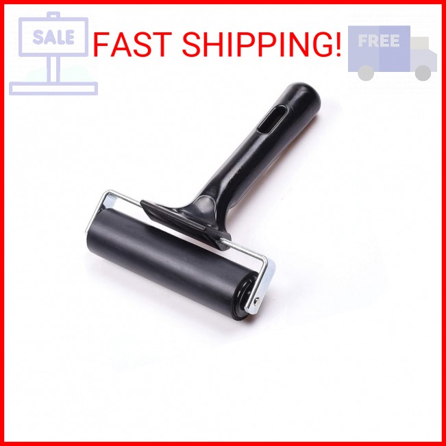4-Inch Rubber Brayer Roller for Printmaking, Great for Gluing Application Also. 