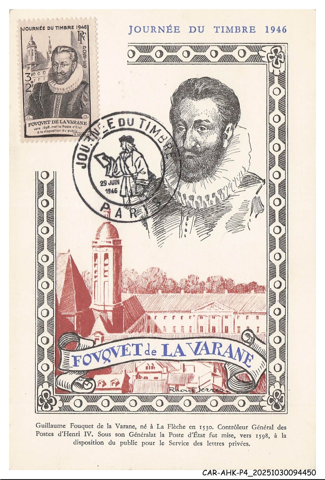 CAR-AHKP4-0219-MAXIMUM CARDS - PARIS - Stamp Day - Fovgvet De La Var