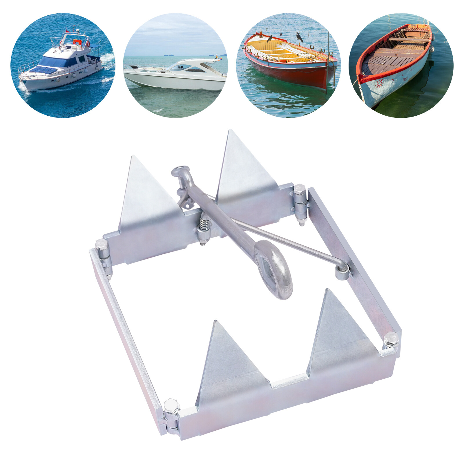 Boat Slide Box Anchor Foldable Sliding Cube Anchor Foldable Boat Anchor 13 lbs