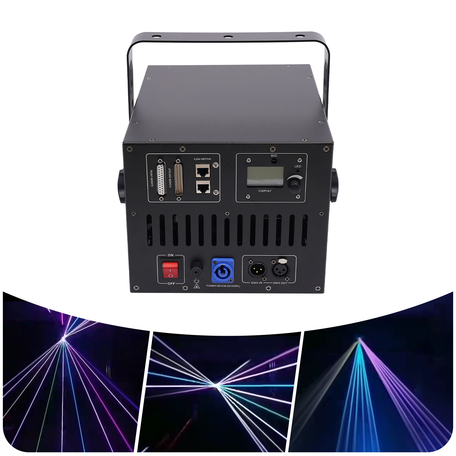 10W RGB DMX Full Color ILDA Laser Light Projector DJ Stage Lighting Beam Light