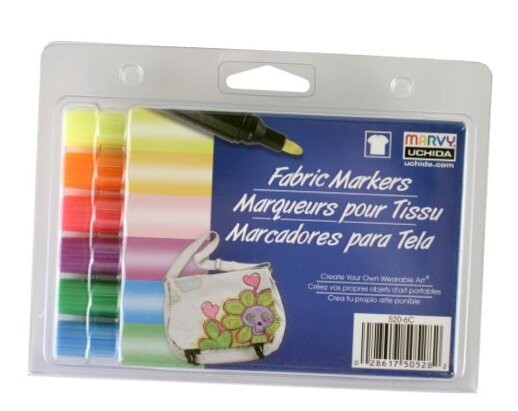 Uchida 520-6C Marvy Bold Point Tip Fluorescent Color Fabric Fluorescent Colors