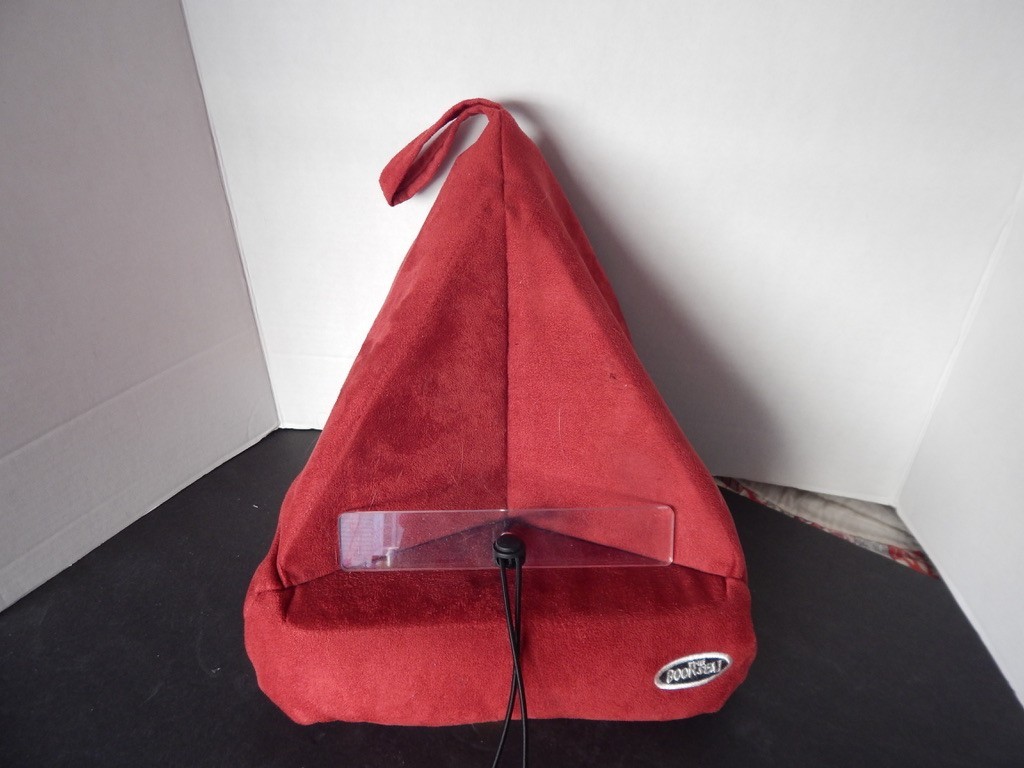 The Book Seat - IPAD, Tablet, Game Console, Book Holder & Travel Pillow - Red