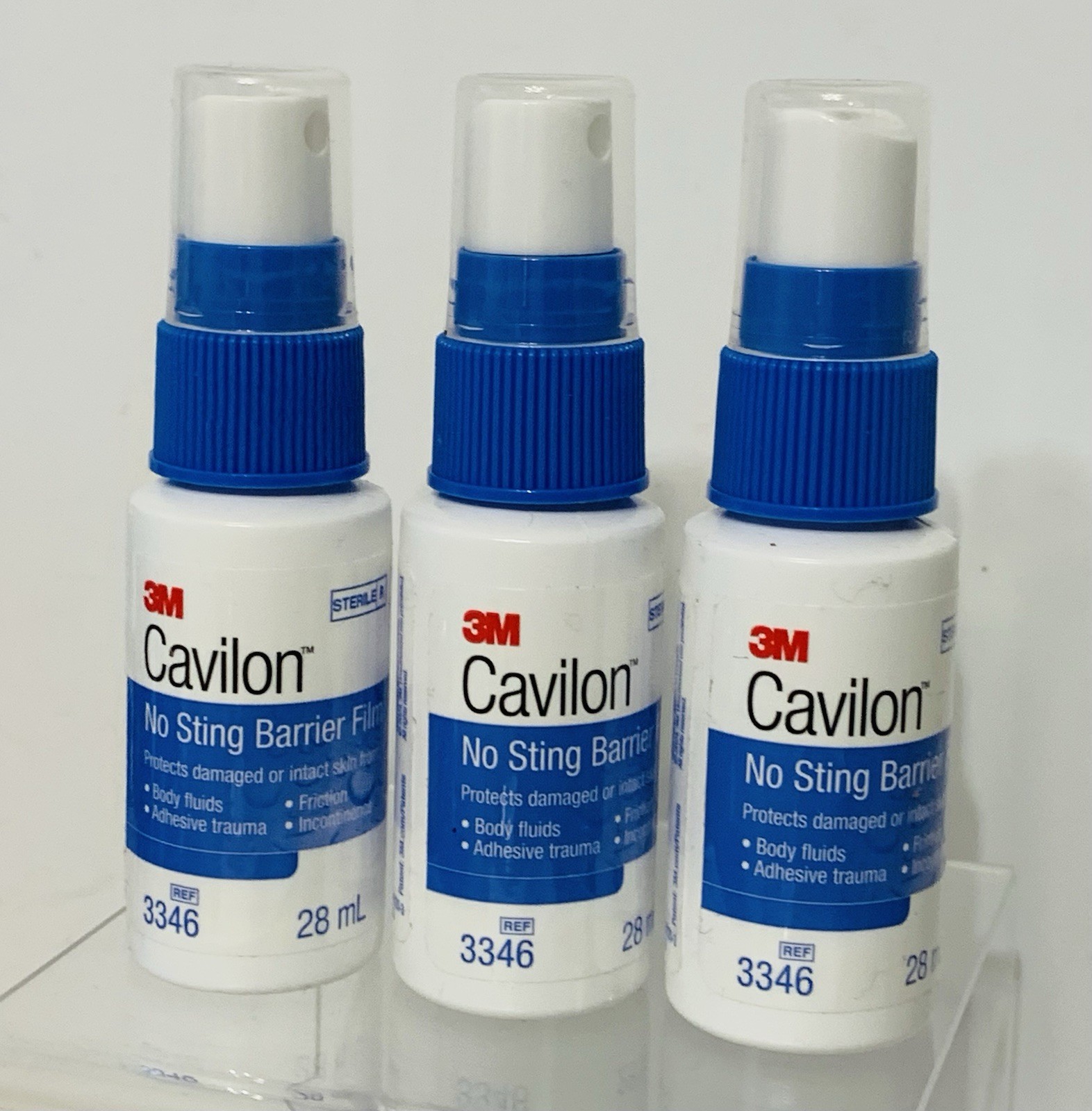 3 X Skin Protectant 3M Cavilon No Sting 28 mL Spray Bottle Exp.2028/11