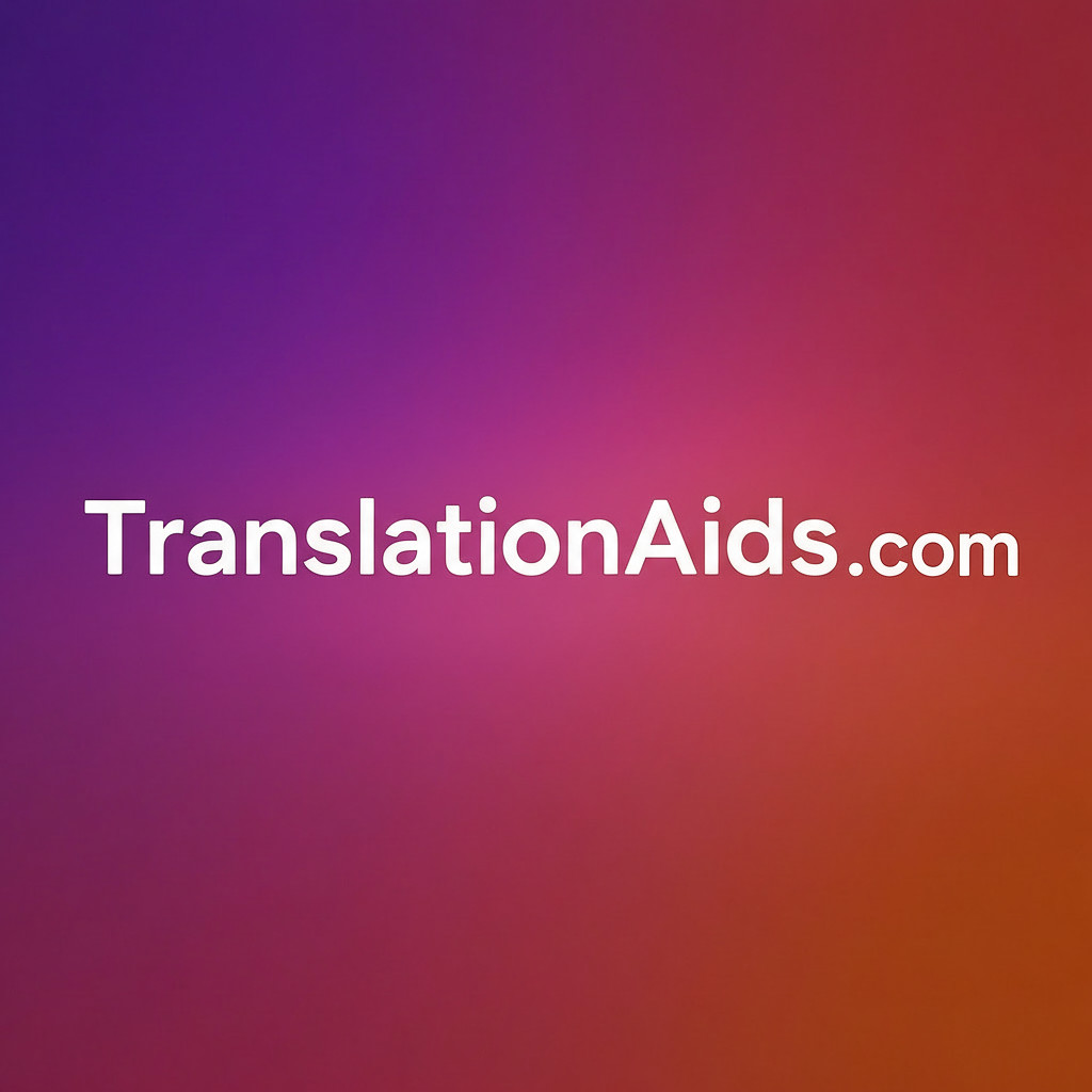 TranslationAids.com - Premium 2-Word .COM Domain Name Translation Language