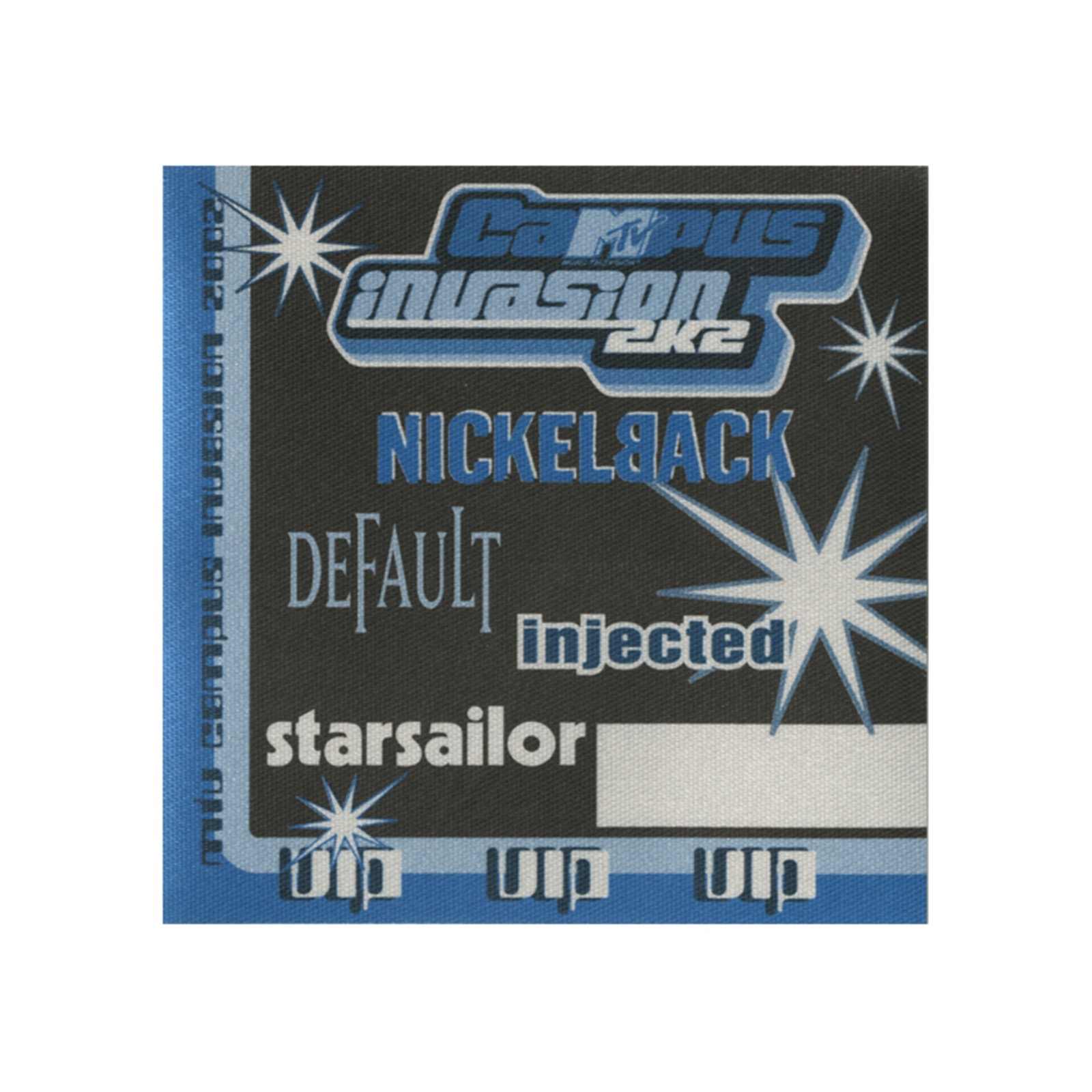 Nickelback 2002 Silver Side Up Concert Tour VIP Backstage Pass