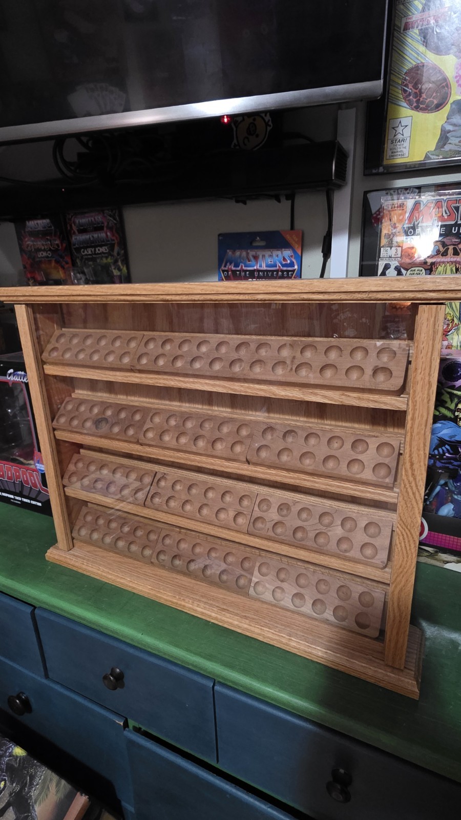 Enclosed Marble Display Case With Removable Marble Trays. (Marbles not Included)