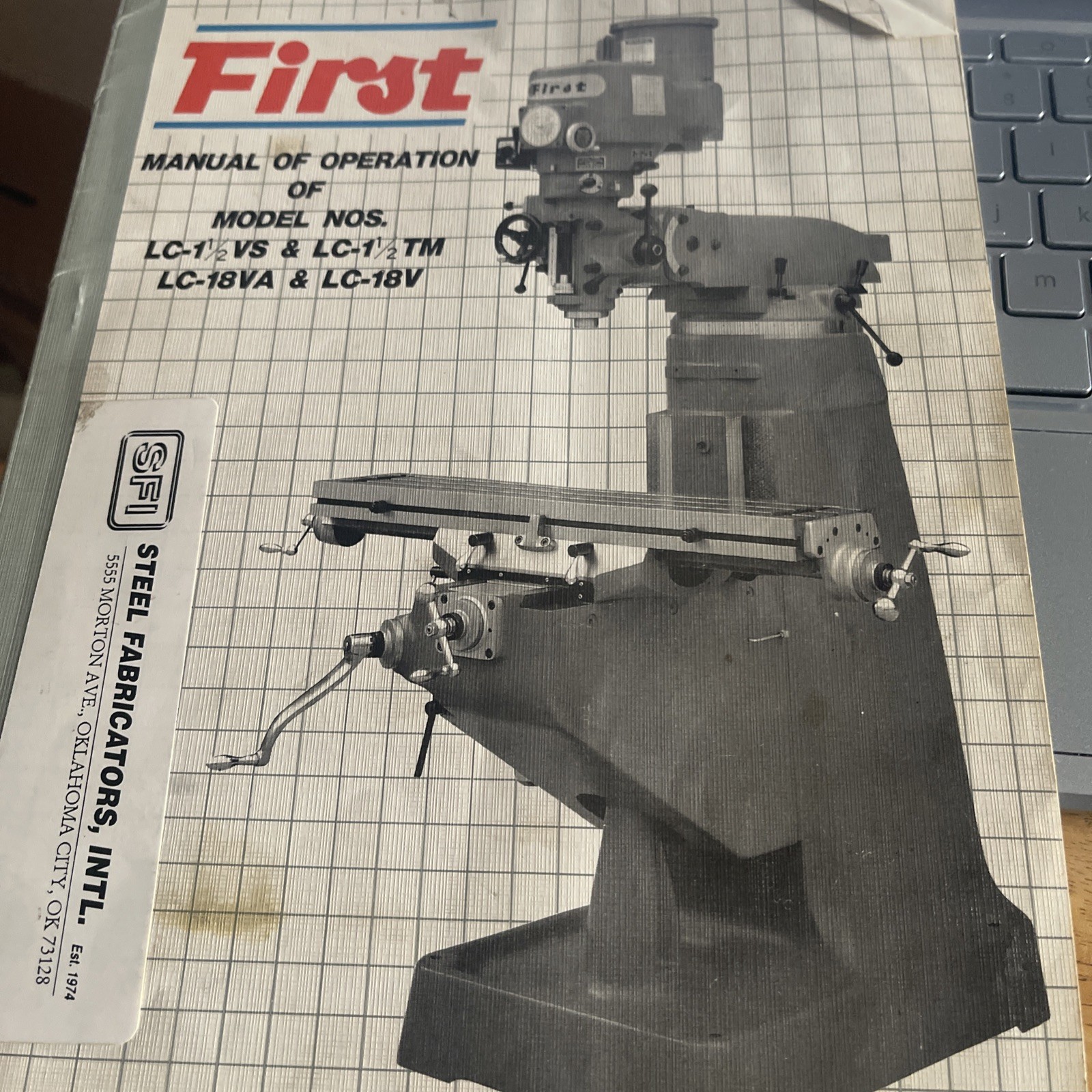 Long Chang Machinery Co., Manual of operation First Milling Machine