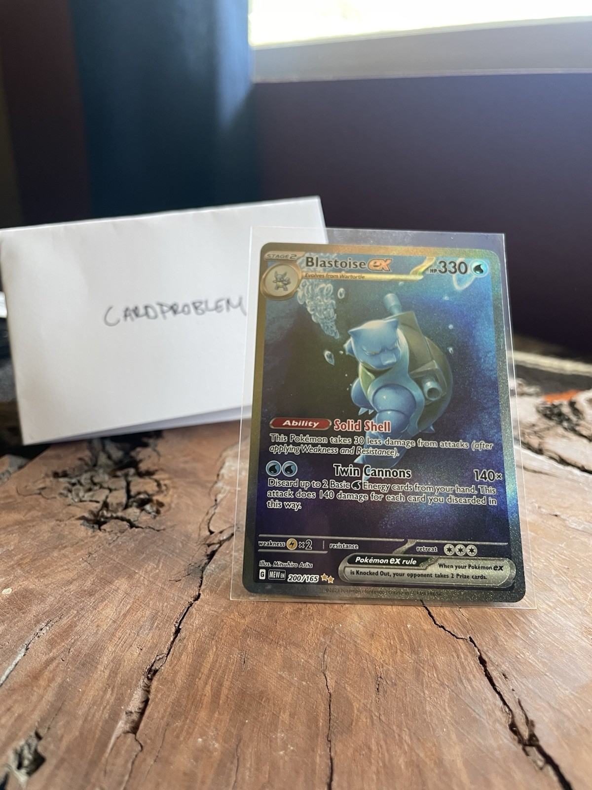 Pokémon TCG Blastoise EX Holo Card 200/165 Scarlet Violet 151 NM Condition