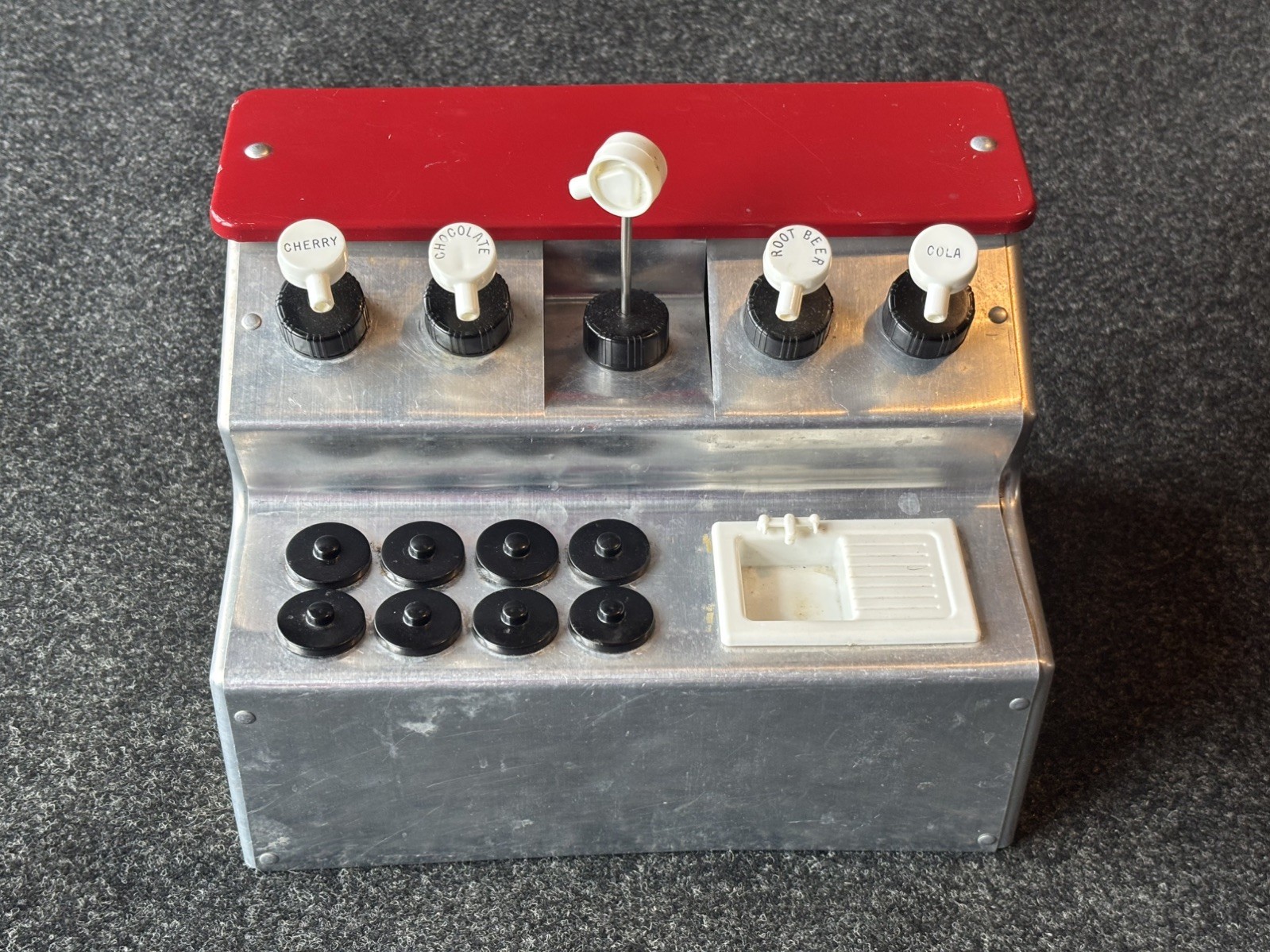 Vintage 1950's Kamkap Soda Fountain Pressed Steel Children's Toy Drugstore