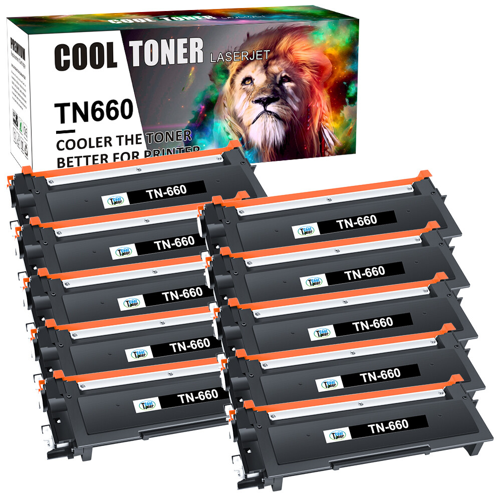 10 PK Black TN660 TN630 Toner for Brother HL-L2360DW L2380DW MFC-L2740DW L2700DW