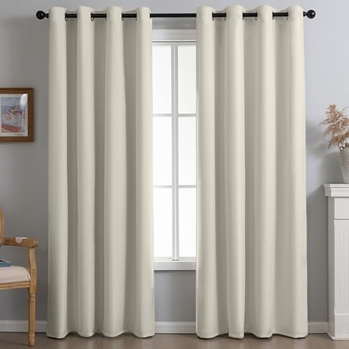 Fire Retardant Fluorine Free NFPA701 Standard 52"W x 84"L (Pack of 2) Beige