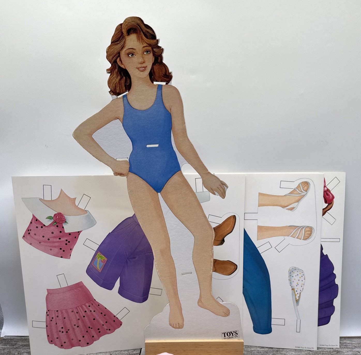 Vintage 1989 Fashion Show Paper Doll Toys To Grow On UNCUT Oversized Doll {151}