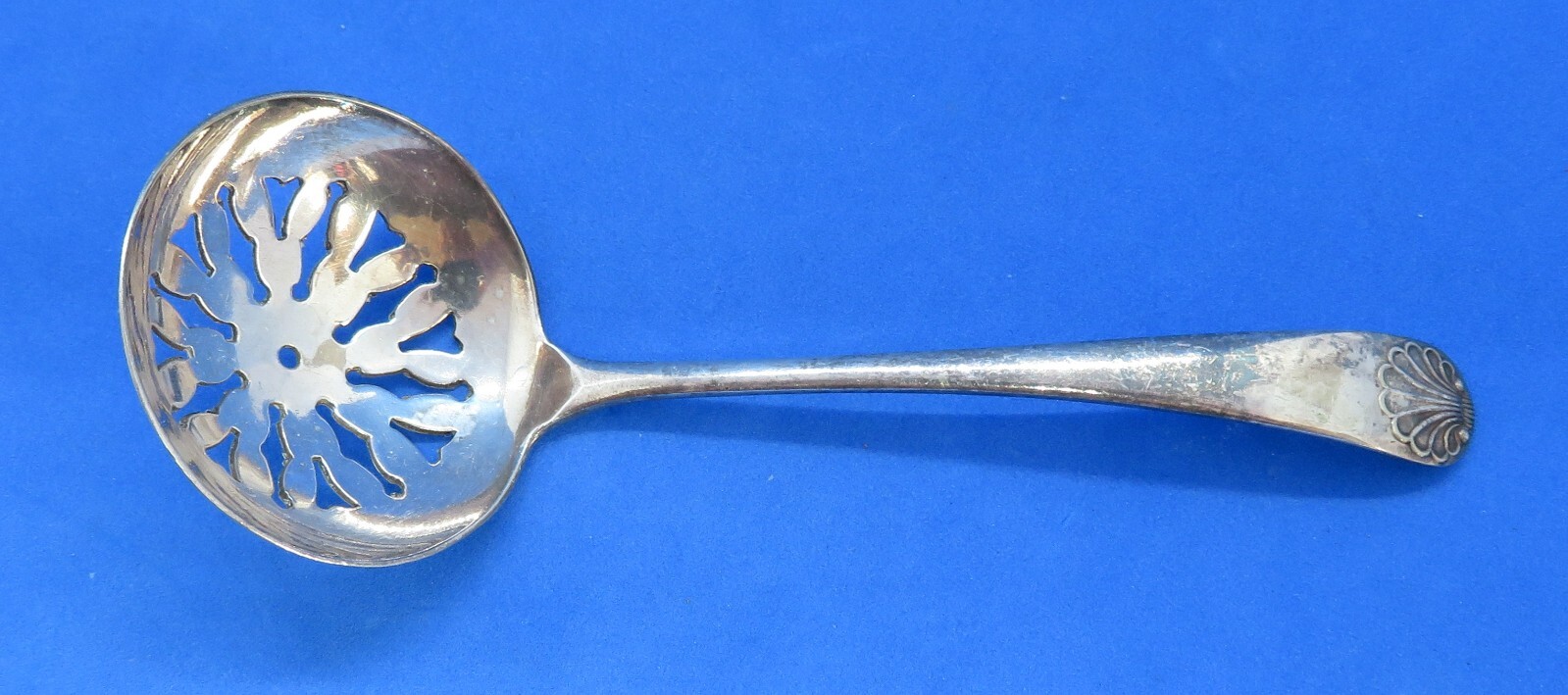 Silver plate electroplate vintage Victorian antique sugar sifter spoon A