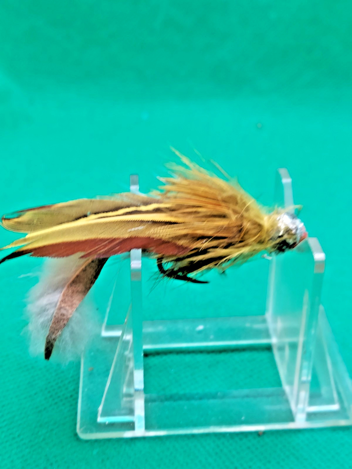 vintage fishing fly, got a lot going on , not sure , for trout / bass .