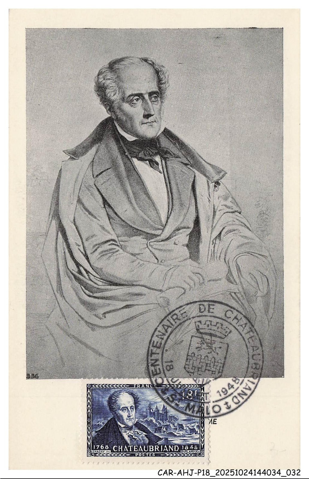 CAR-AHJP18-0855-MAXIMUM - Chateaubriand - Writer - 1948