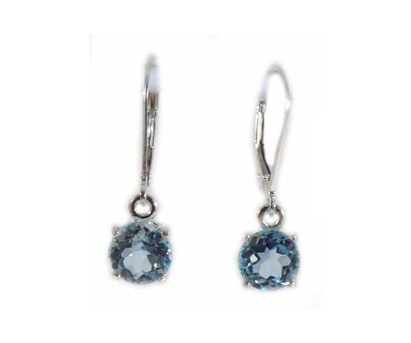 19thC Antique 3½ct Blue Topaz+Earrings: Medieval German Saxon King Travel Amulet
