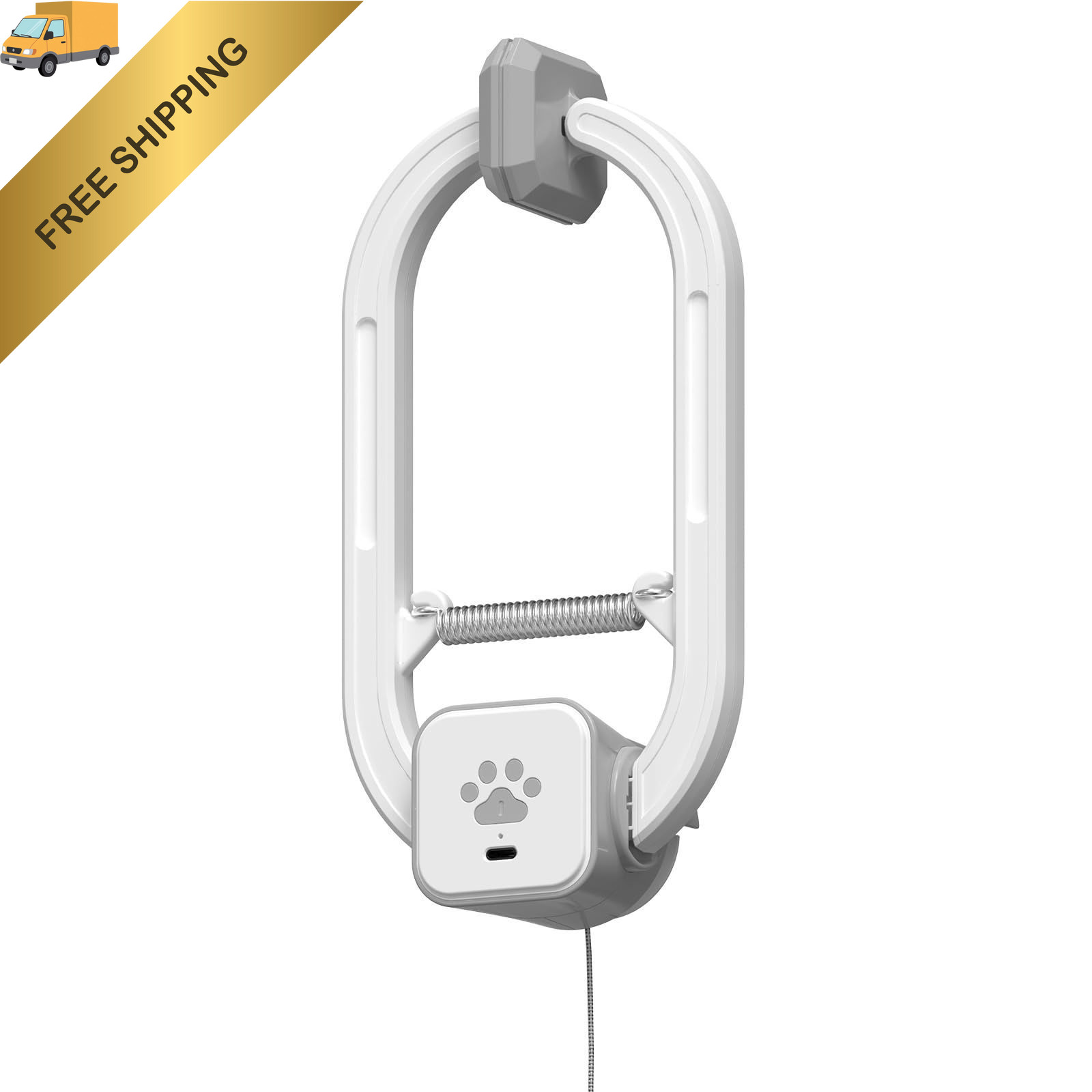 HAPPYCODE Rechargeable Electric Cat Teaser with Remote – Interactive Gray 