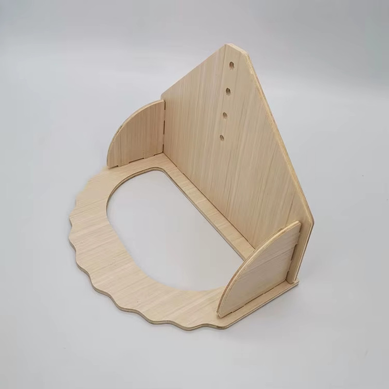 Creative Solid Wood Silent Running Wheel Hamster Running Wheel Toy Golden Bear T