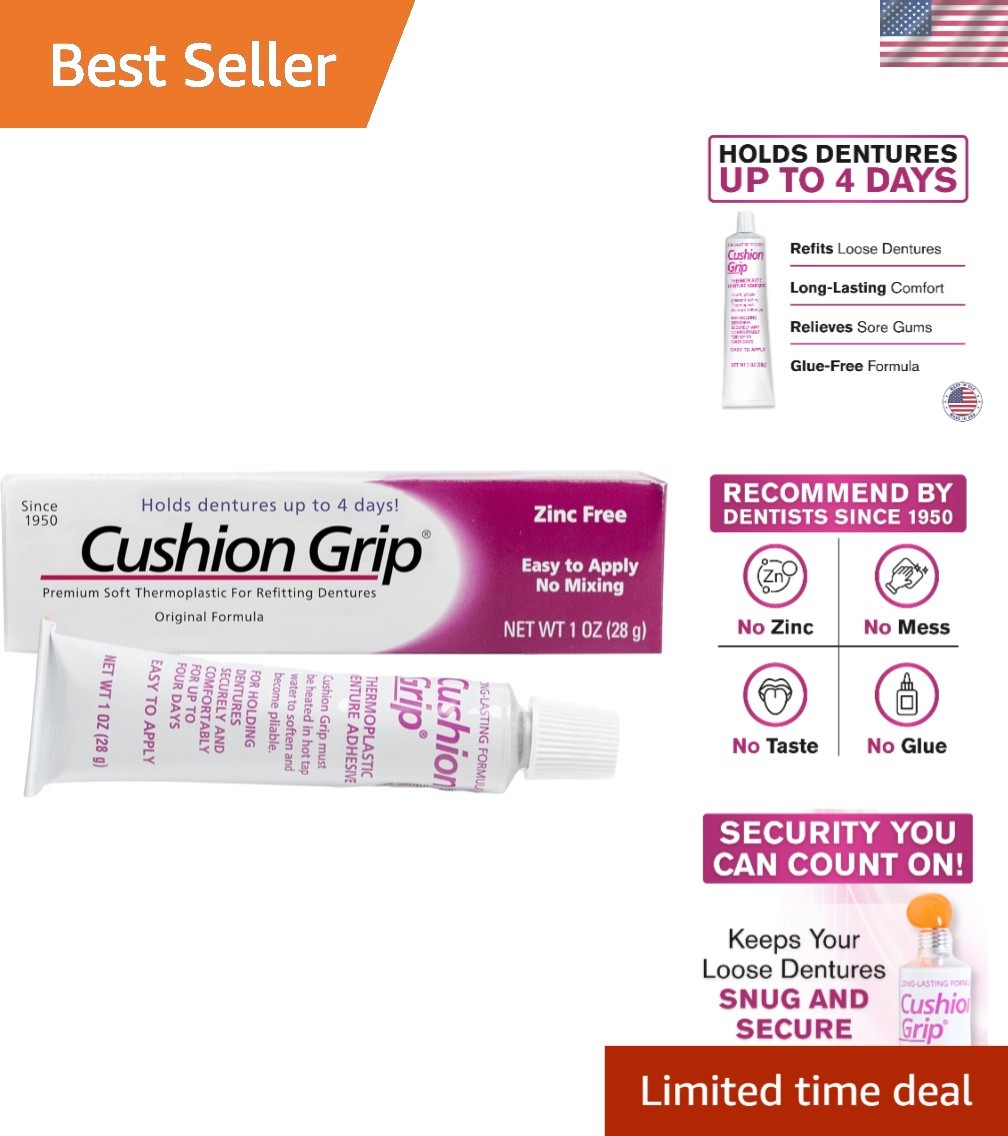 Long-Lasting Thermoplastic Denture Adhesive - Cushions & Refits with Ease