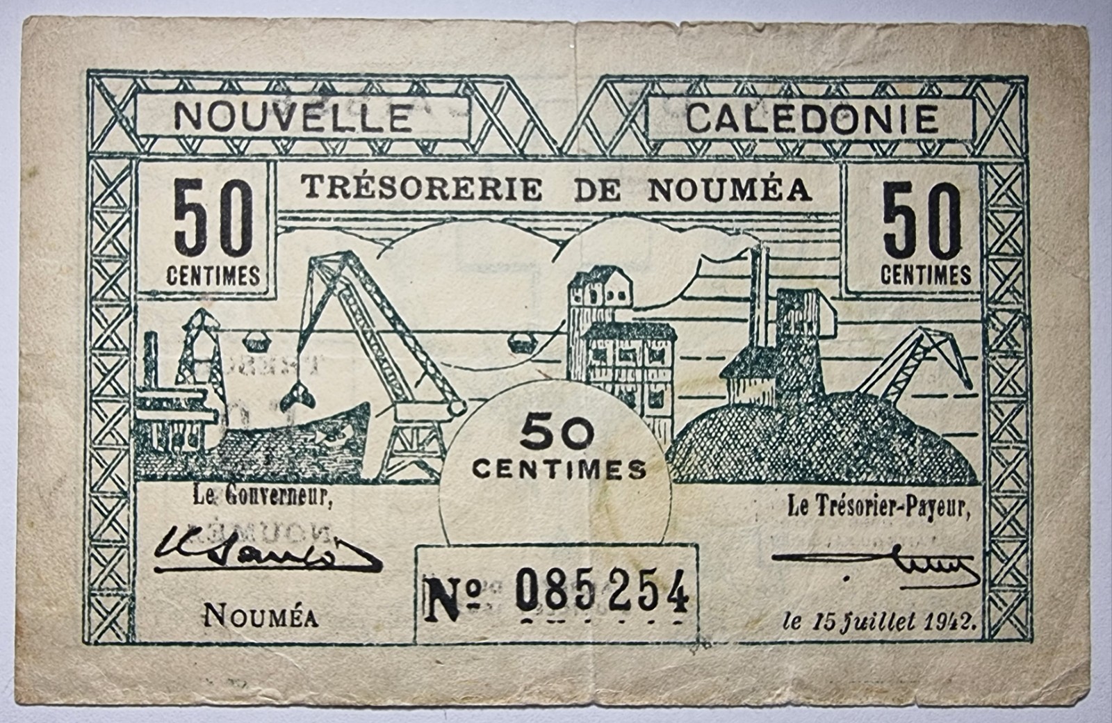 NEW CALEDONIA (NEW CALEDONIA) - 50 CENTIMES 1942 P. 51 qBB VF-