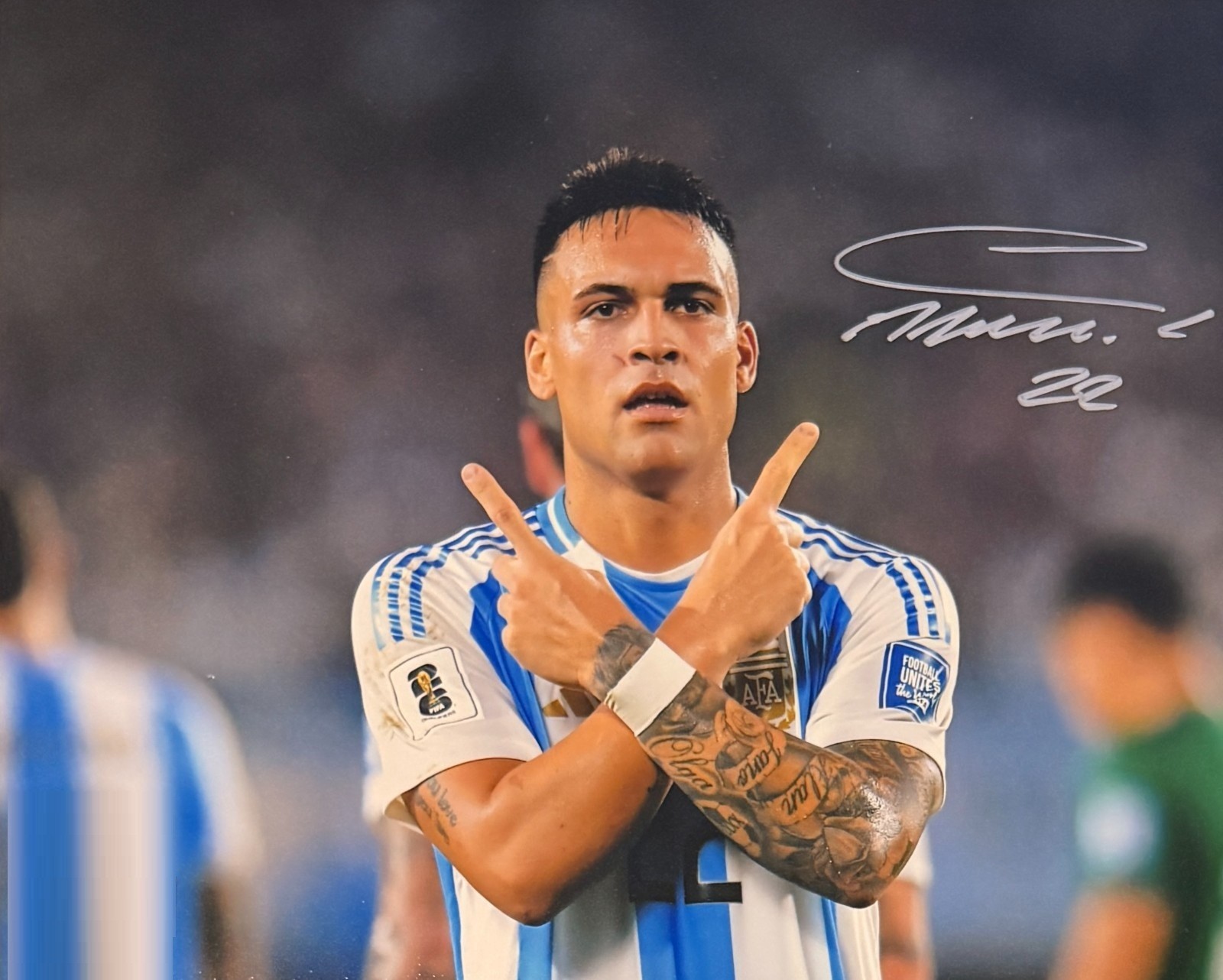 Argentina Lautaro Martinez 8.5x11 Signed Photo Reprint