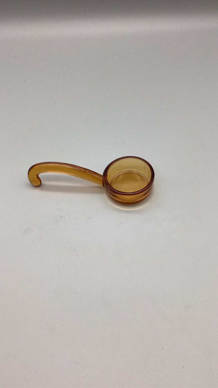 Amber Glass Condiment Spoon Ladle 5" Gold