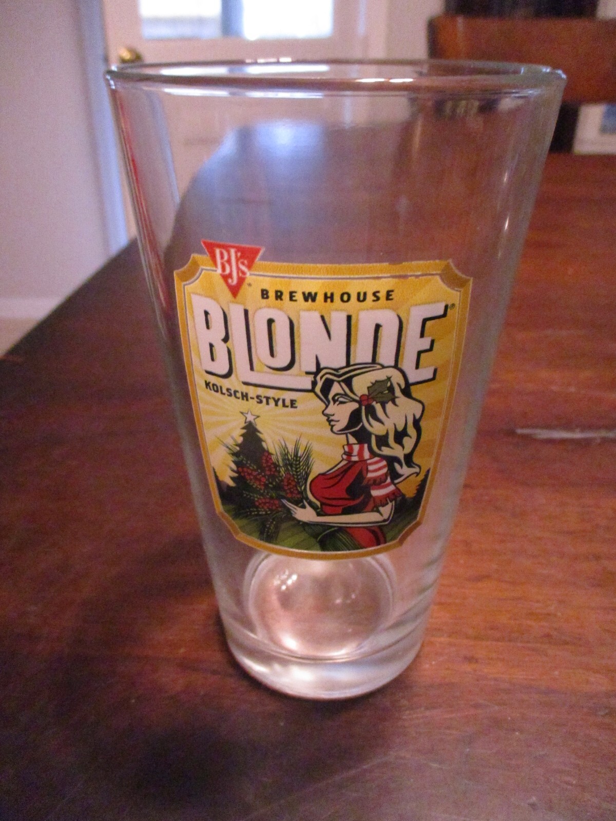 BJ'S BREWHOUSE BLONDE KOLSH STYLE COLLECTIBLE  PINT BEER GLASS