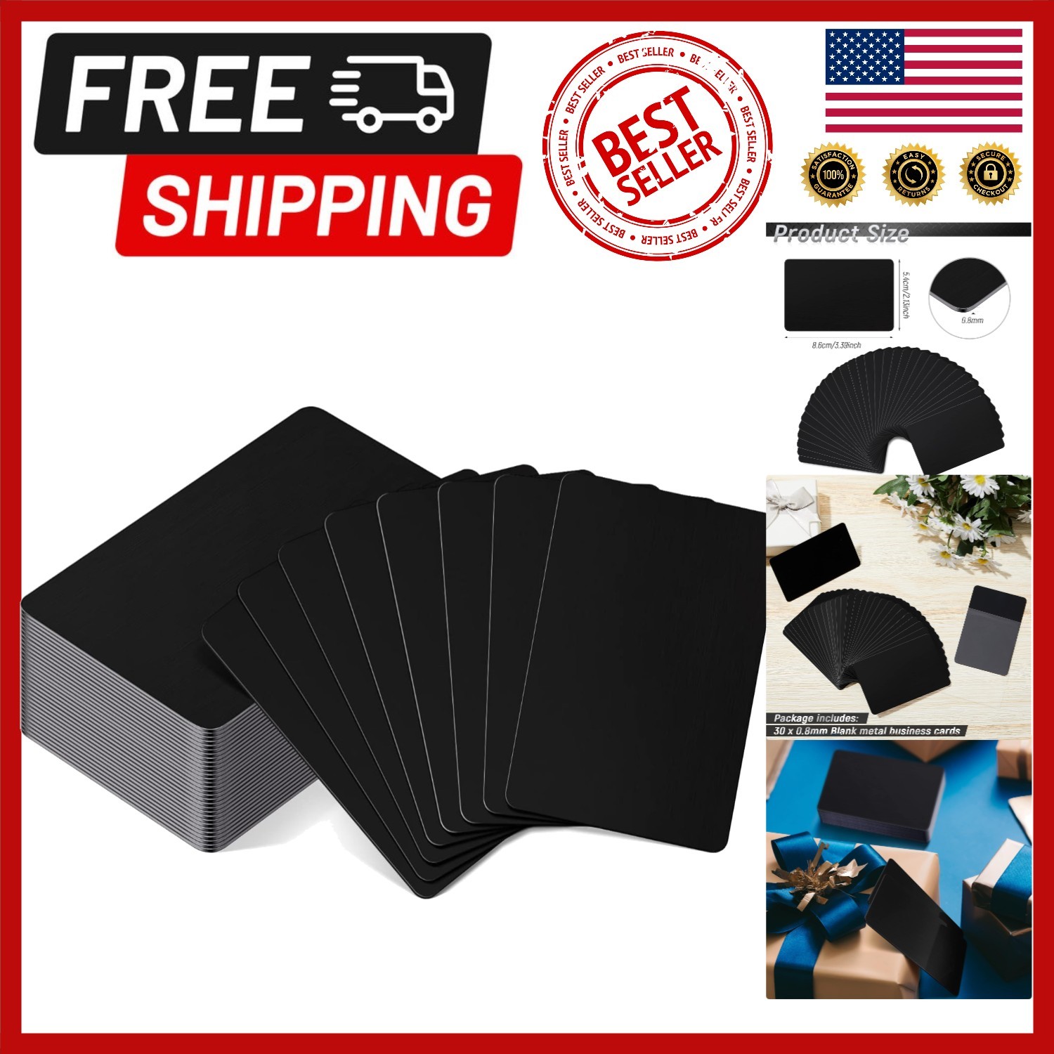 Durable Blank Stainless Steel Business Cards - Perfect for Your Unique Designs