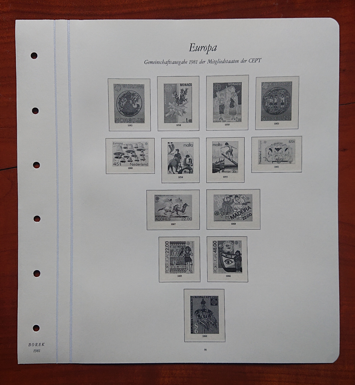 Vordruckblatt Europe Sinking Joint Issue 1981 Mitgliedstaaten Cept Malta