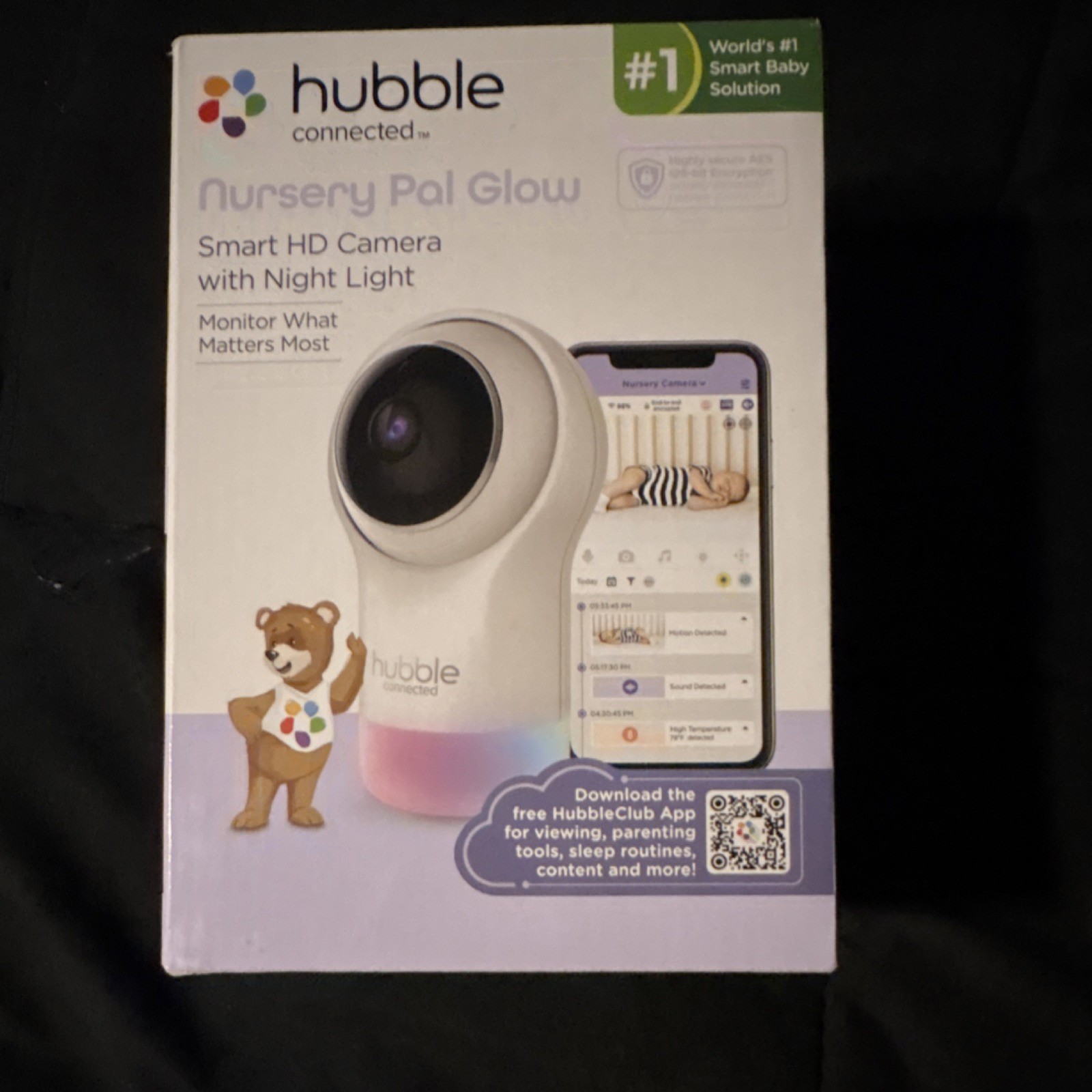 Hubble Nursery Pal Glow Smart HD Camera Night Light Wi-Fi Alexa Google Infrared