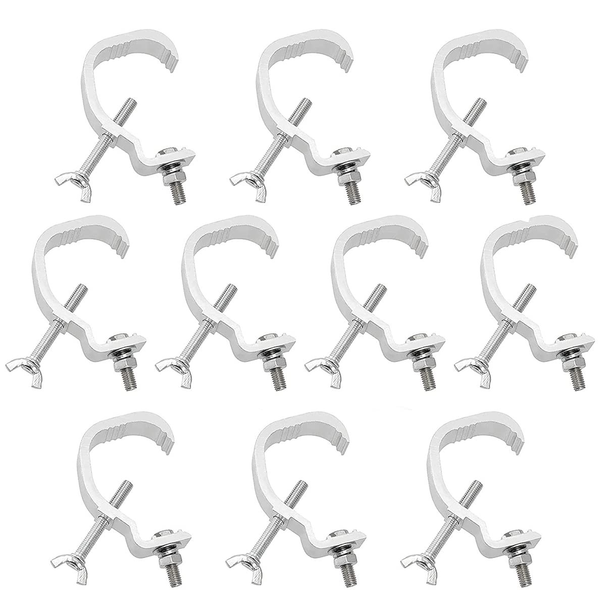 10Pack Heavy Duty Stage Lighting Clamps Hook,45 lb Load Capacity Aluminum All...