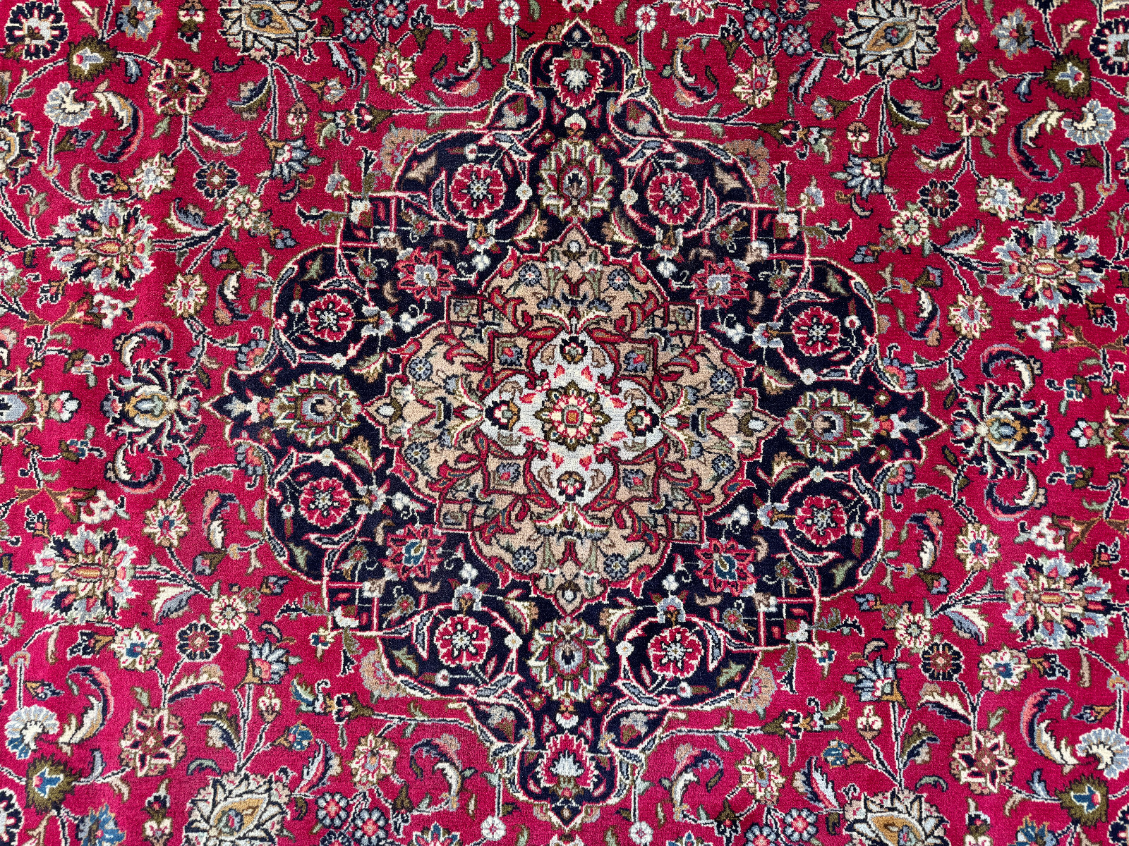 FINE ANTIQUE ORIENTAL RUG 10x13 HAND-KNOTTED red navy purple pink blue 9x12 10x4