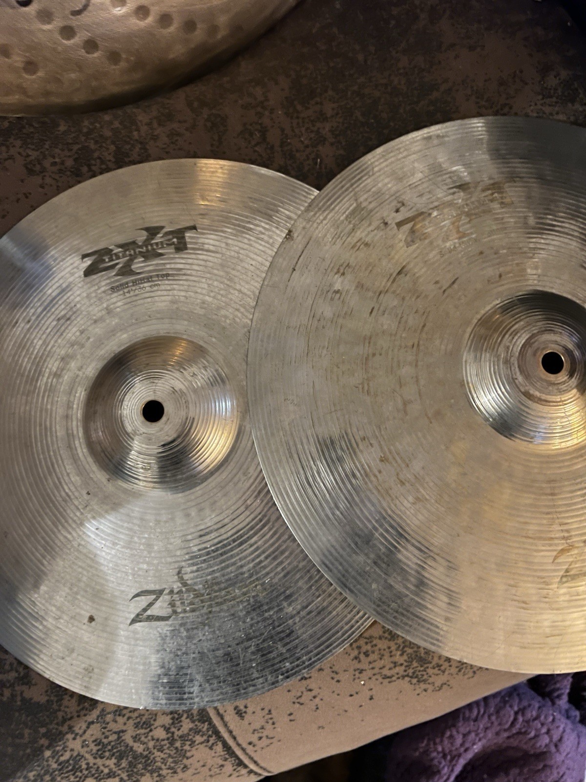 Zildjian ZXT Titanium 14" HiHat Cymbals Top And Bottom