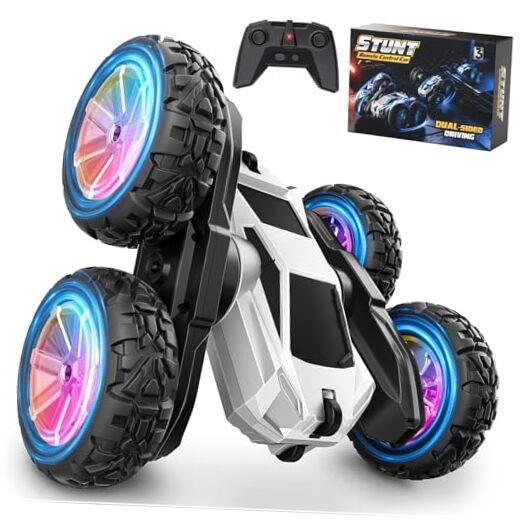 Remote Control Car, RC Cars Toys for Boys Age 4-7 6-12, 4WD RC Stunt Car with 