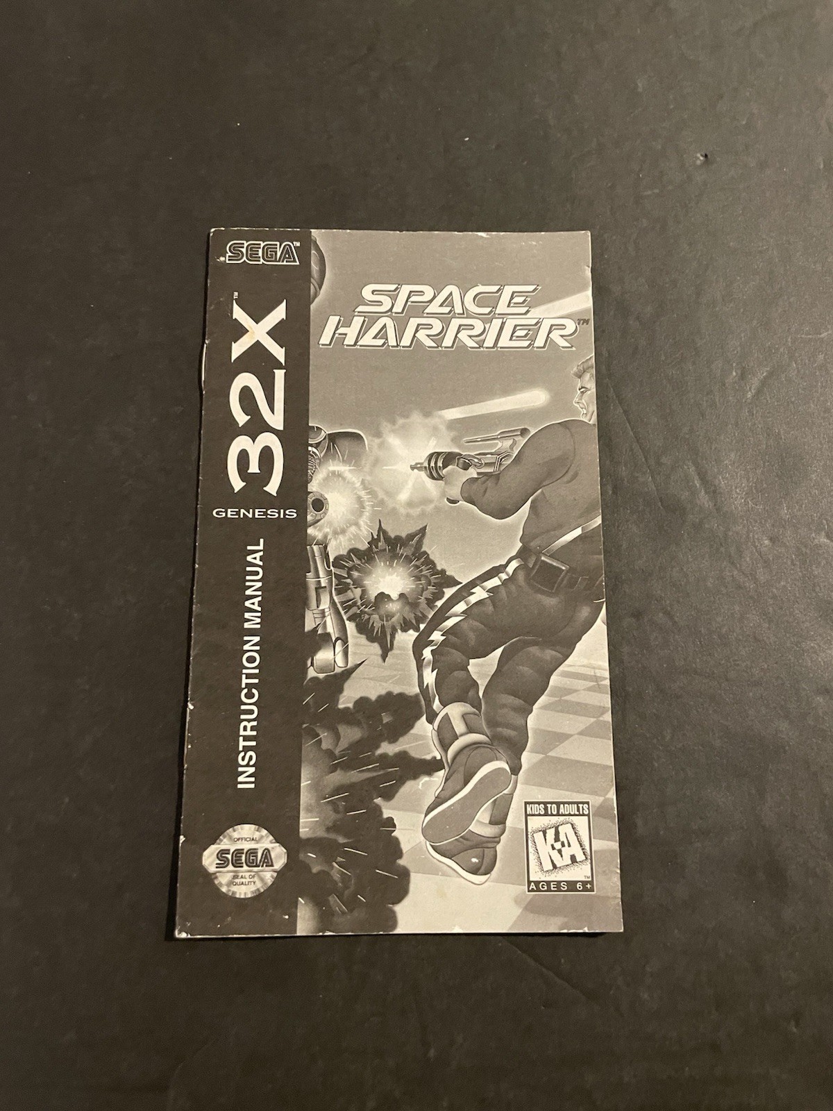 sega 32x space harrier Manual only