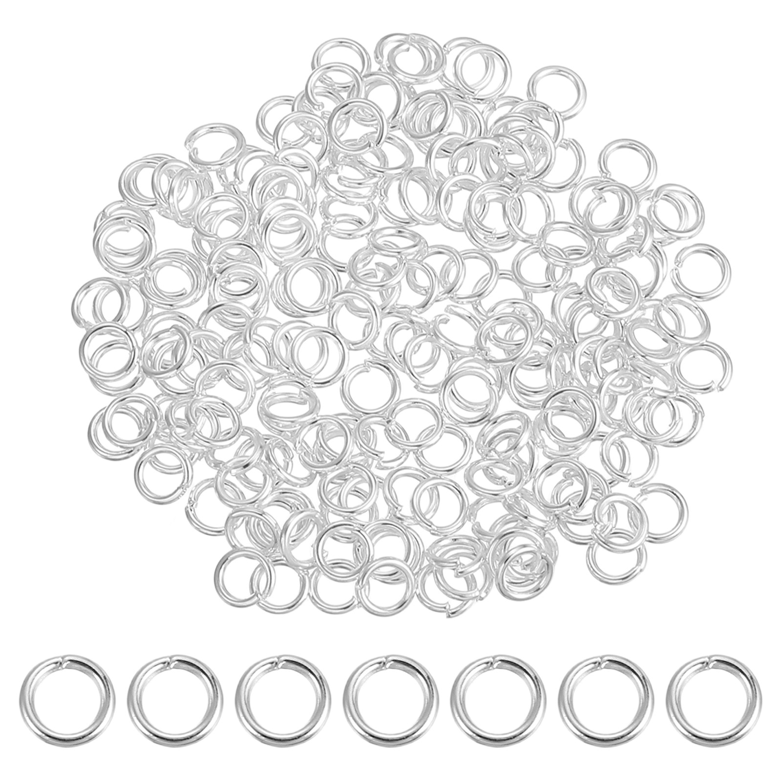 200 Pcs Open Jump Rings, 3mm Split Metal Ring 0.5mm Thick Connect, Silver