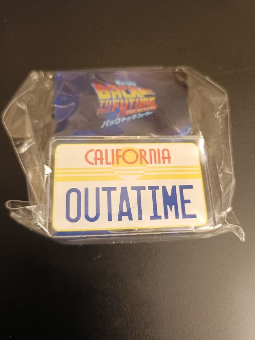 Shiki Theter Compny BTTF Acrylic Clip Memo Stand Capsule Toy OUTATIME Unused