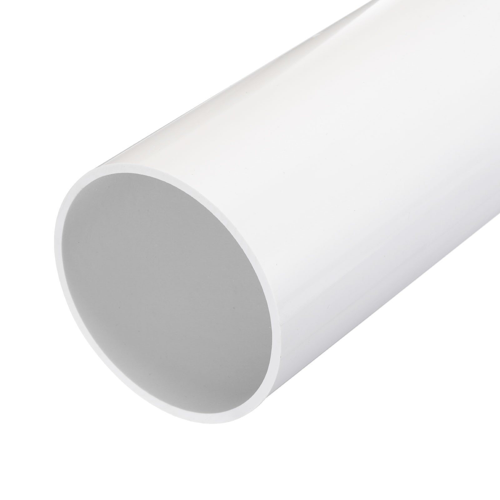 PVC Rigid Round Pipe 101.6mm(4") ID 110mm OD 350mm White High Impact