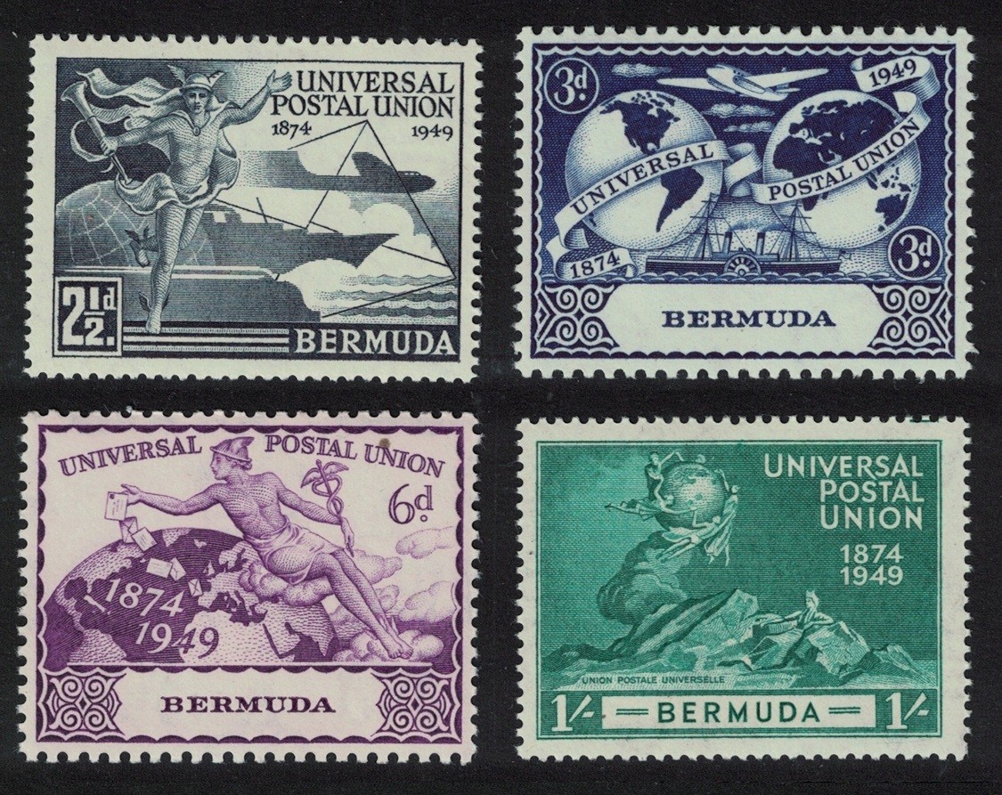 Bermuda 75th Anniversary of UPU 4v 1949 MNH SG#130-133 Sc#138-141