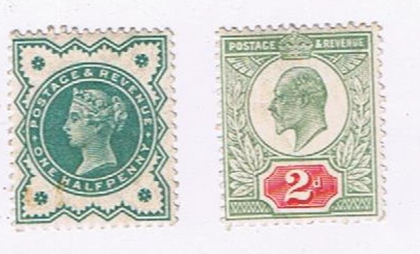 Stamps Great Britain Scott # 78 & 130 MLH F-VF