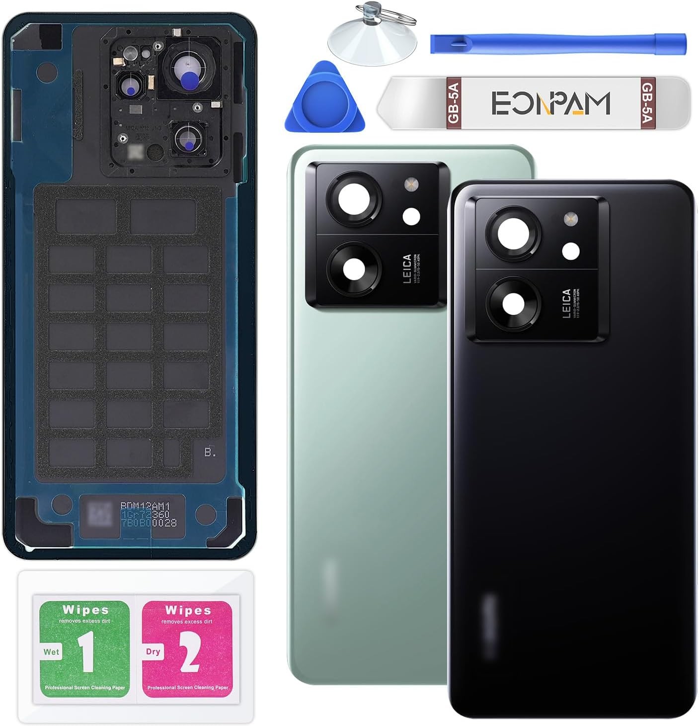 Back Glass Replacement for 13T Back Cover Rear Housing with Camera Lens Repair