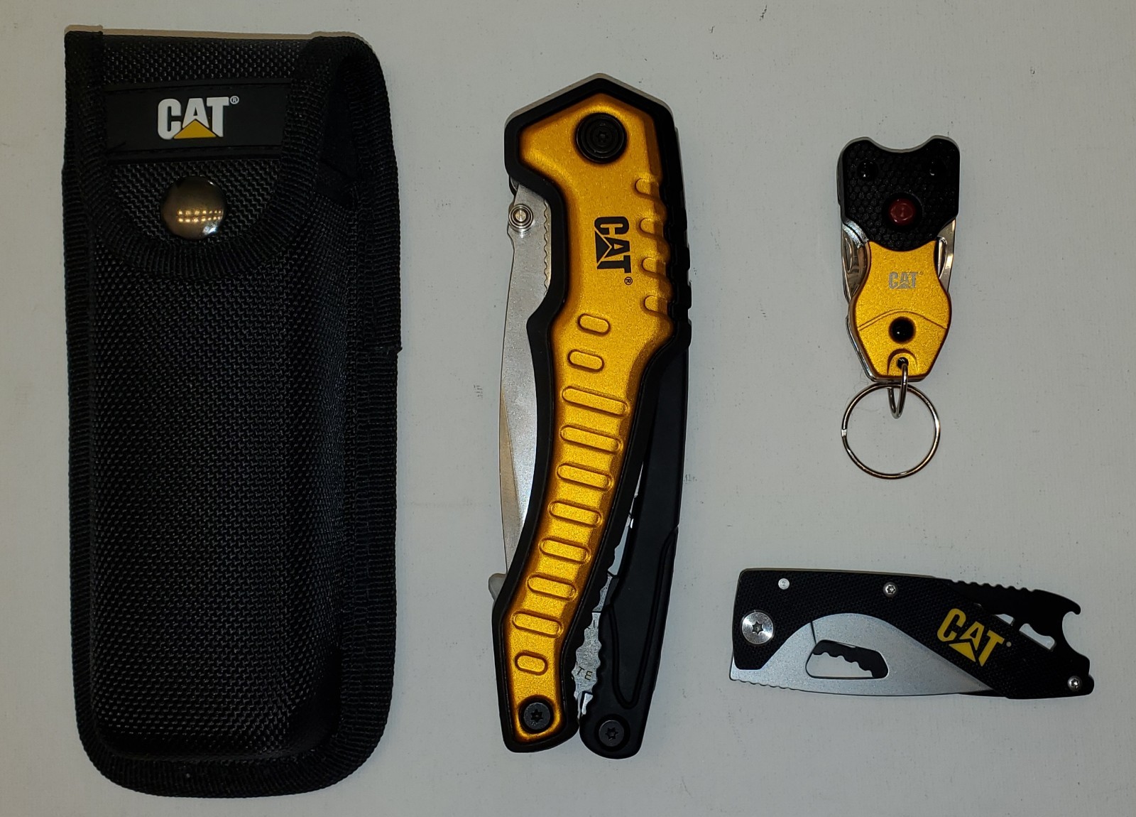 CAT XL 9-in-1 Caterpillar Multi-Tool Set Knife Keyring Light 