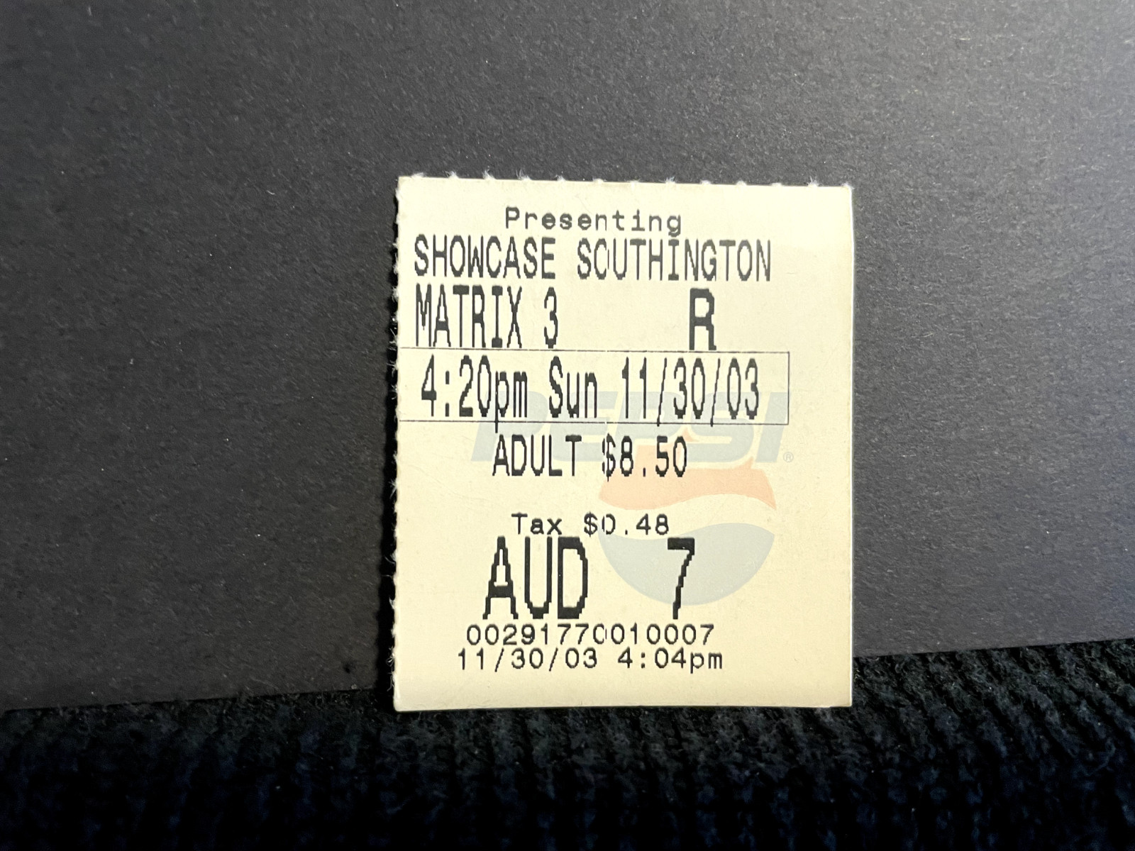 Vintage Movie Ticket Stub Matrix 3