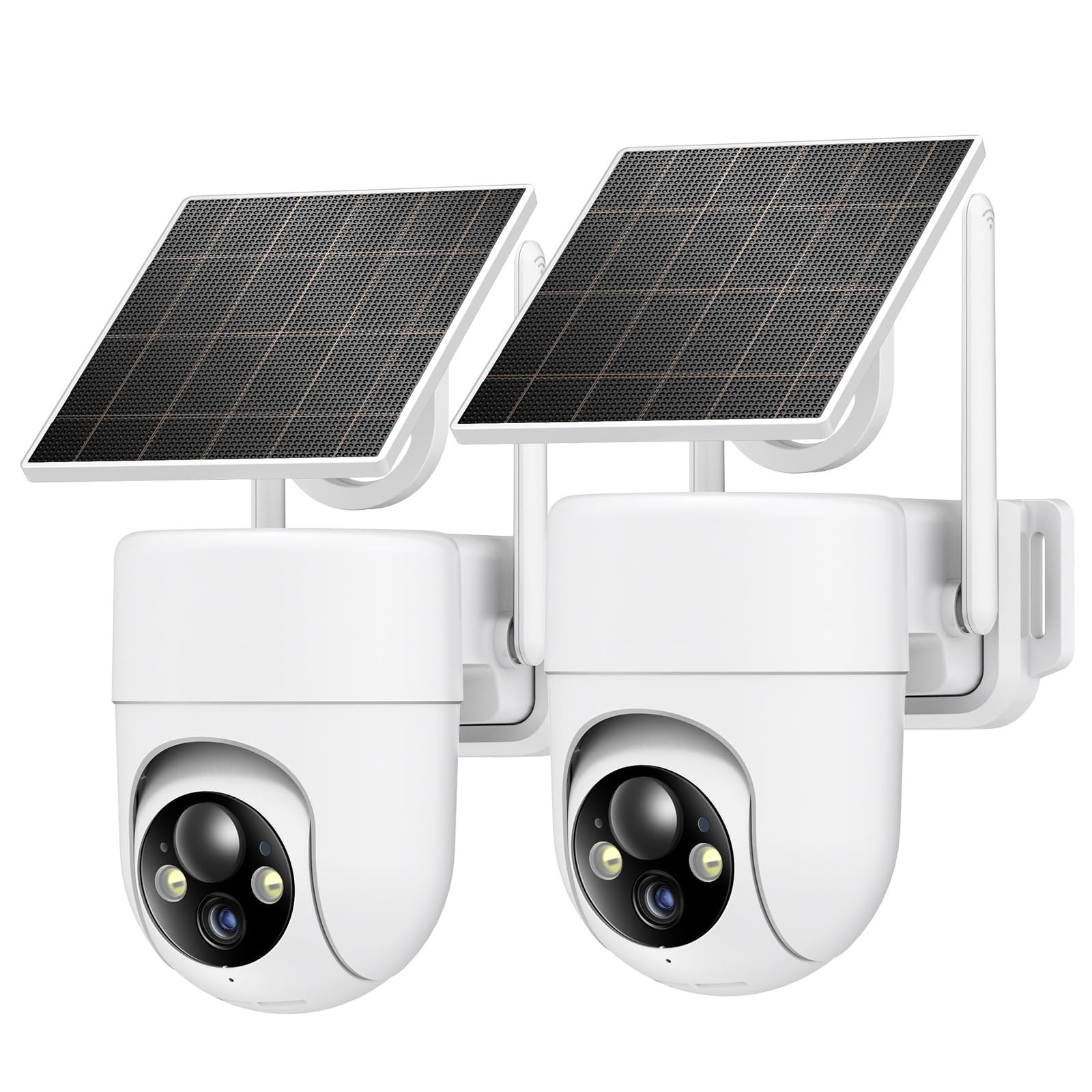 2K Solar Security Cameras Wireless Outdoor, 2PCS Outdoor Camera Wireless with...