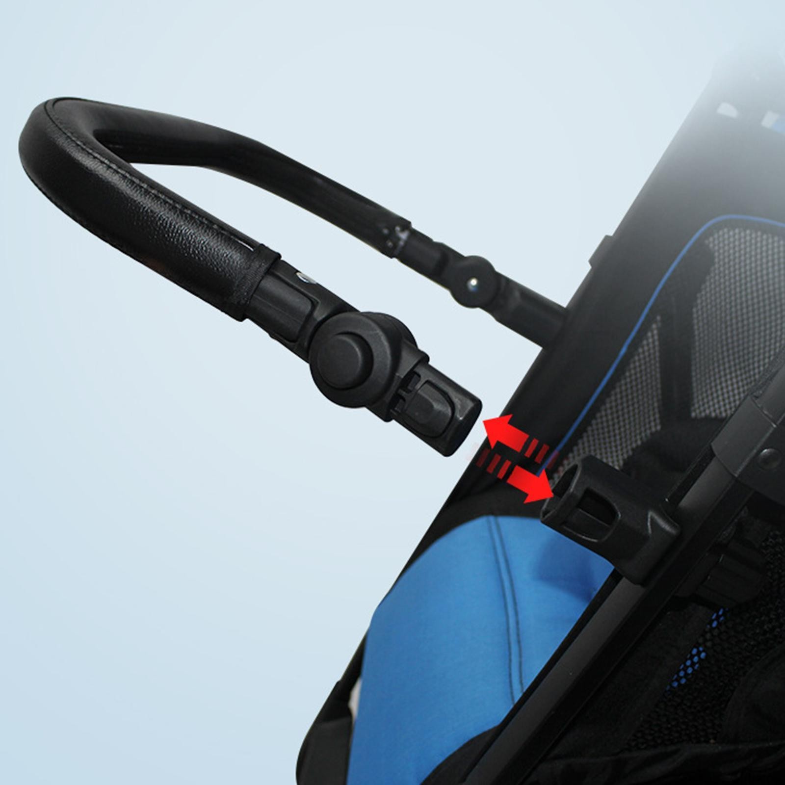 Baby Trolley Bar Guardrail Angle Adjustable Universal with PU Leather Sleeve